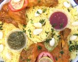 A picture of step 6 of Chicken Mandi.