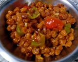 A picture of step 3 of Soya chunks Manchurian.