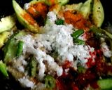 A picture of step 1 of Potol narkol posto (pointed gourd in coconut poppy seed paste).