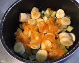 Une image de l'étape 6 de Compote rhubarbe,bananes et orange.