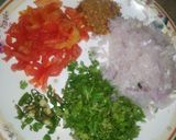 A picture of step 1 of Fry chana chat.
