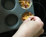 A picture of step 7 of Ham Egg and Cheese Cups.