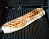 A picture of step 4 of Breaded Chicken, Goat Cheese, and Mozzarella Panini.