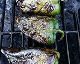 A picture of step 3 of Brad's crab, shrimp stuffed baked chile rellenjos.