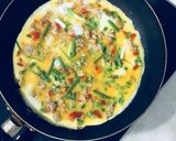 Hình bước làm 4 của món Trứng chiên thập cẩm 🍳