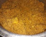 A picture of step 8 of Sindhi style fish pulao.