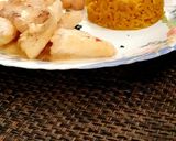 Foto del paso 6 de la receta: Abadejo con timbal de arroz y garbanzos