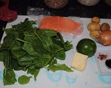 A picture of step 16 of Salmon fish with turmeric-ginger rice OR with Spinach puree.
