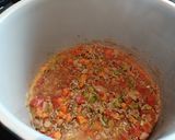 A picture of step 5 of Ninja Foodi pasta with meat Bolognese sauce.