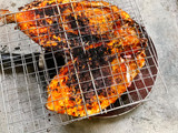 Ikan bakar bumbu merah sambal dabu dabu iris