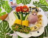 小學生早餐~蔬菜水果盤(造型饅頭~茄子)的食譜步驟3照片