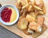 Hình bước làm 5 của món Fish & chips