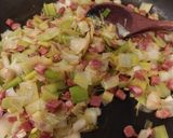 Une image de l'étape 5 de Gratin de Crozets poireaux chorizo comté.