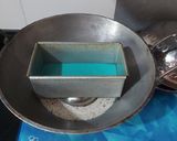 A picture of step 3 of Galaxy Cake.