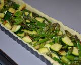 Une image de l'étape 2 de Tarte aux courgettes, asperges et noix.