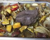 Foto del paso 3 de la receta: Carne de ciervo al horno c papas y batatas rústicas