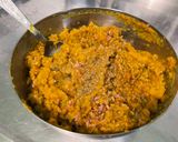 Une image de l'étape 14 de Potimarron farci bœuf tomate coriandre et emmental.
