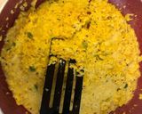 A picture of step 2 of Bhutte ka Kees.