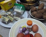 A picture of step 1 of Fried potatoes, plantain,egg n tea.