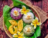 Foto langkah ke 4 dari resep Ketan Mangga Thailand dg Pewarna Alami.