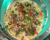 A picture of step 5 of Masala papad.
