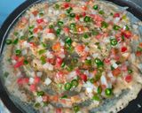 A picture of step 3 of Cheese Chilli Dosa.