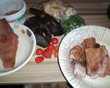 A picture of step 1 of Ogbono soup II.