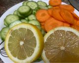 A picture of step 1 of Carrot cucumbers salad.