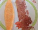 A picture of step 3 of Rosaline di melone e prosciutto.