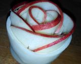 A picture of step 5 of Apple puff roses.