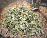 A picture of step 6 of Karela qeema.