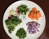 A picture of step 1 of Veg Wonton Soup.