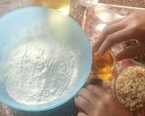 A picture of step 1 of Hinger kochuri hing ki kachauri.
