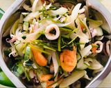 Hình bước làm 3 của món Mực xào dưa cà