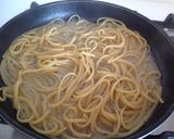 A picture of step 6 of Linguine with Clams and Chicory.