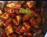 A picture of step 2 of Totapuri mango pickle.