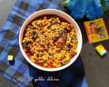 A picture of step 7 of Fried Egusi soup.