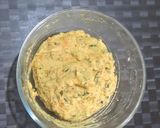 A picture of step 2 of Moong dal toast.
