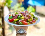 Hình bước làm 4 của món Salad Bơ Thịt Giò Heo Xông Khói