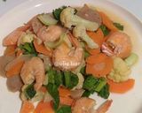 Foto langkah ke 4 dari resep Capcay Udang.