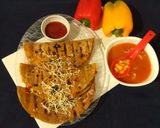 A picture of step 5 of Veg quesadillas.