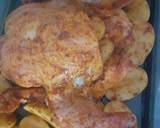 Roasted chicken with potatoes