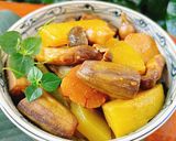 Hình bước làm 3 của món Vị quê: Chuối xanh kho đu đủ