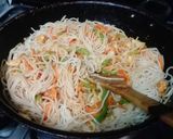 A picture of step 6 of Desi style spaghetti.