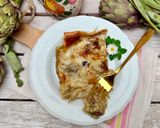 A picture of step 4 of Lasagna with Artichokes, Speck, and Mint.