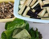 Hình bước làm 1 của món Cà tím xào tempeh (món chay)