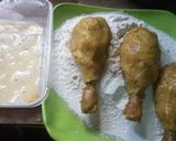 A picture of step 3 of Irish coated chicken thighs.