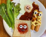 รูปขั้นตอนการทำที่ 3 ของ Breakfast Halloween 🎃