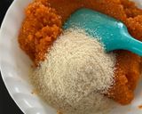 A picture of step 4 of Motichoor ladoo.