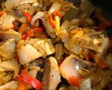 A picture of step 6 of Kerala fish curry.